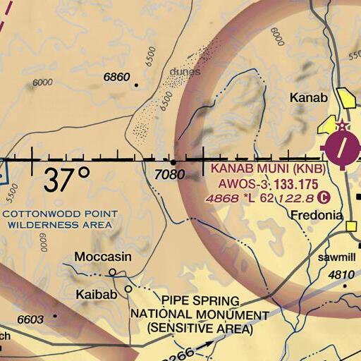 FAA VFR chart of Red Cliff Spring, AZ