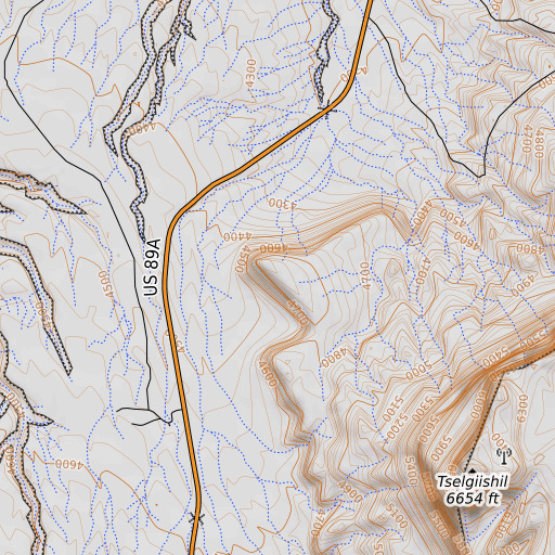 OpenTopoMap map of Red Point, AZ