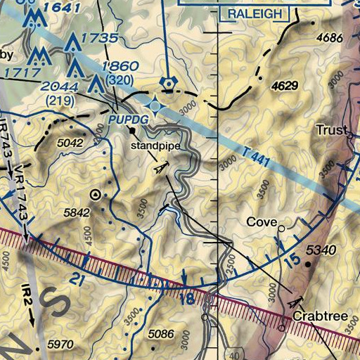 FAA VFR chart of Dicks Branch, NC