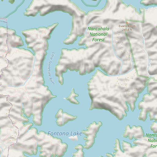 OpenStreetMap map of Fishtrap Branch, NC