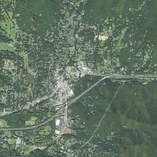 Aerial imagery of Flat Creek, NC