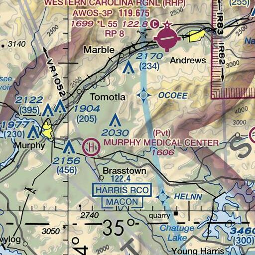 FAA VFR chart of Mill Branch, NC