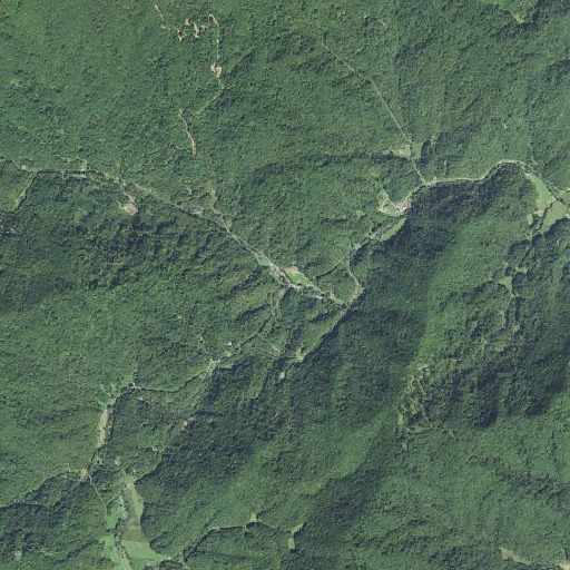 Aerial imagery of Roaring Fork School, NC