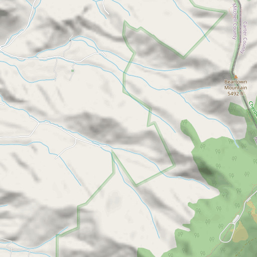 OpenStreetMap map of Sarvis Gap, NC