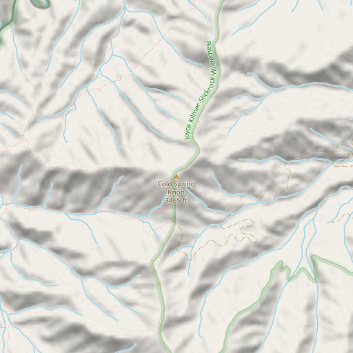 OpenStreetMap map of Cold Spring Knob, NC