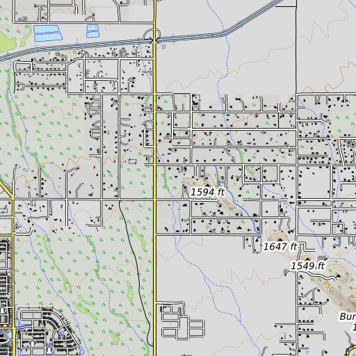 OpenTopoMap map of Bard Ranch, AZ