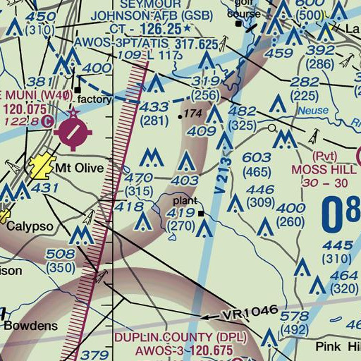 FAA VFR chart of Green Branch, NC
