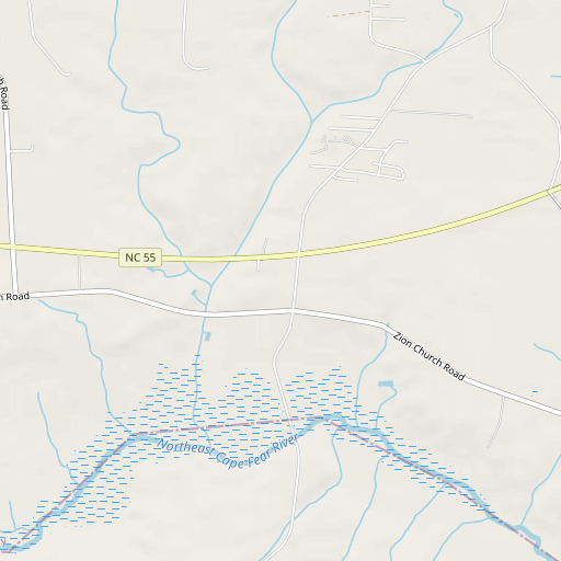 OpenStreetMap map of Green Branch, NC