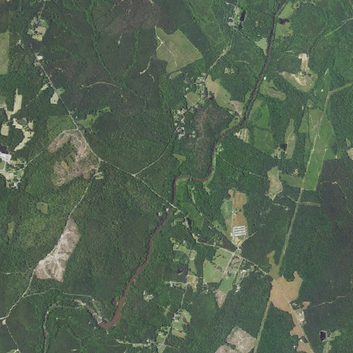 Aerial imagery of Long Branch, NC