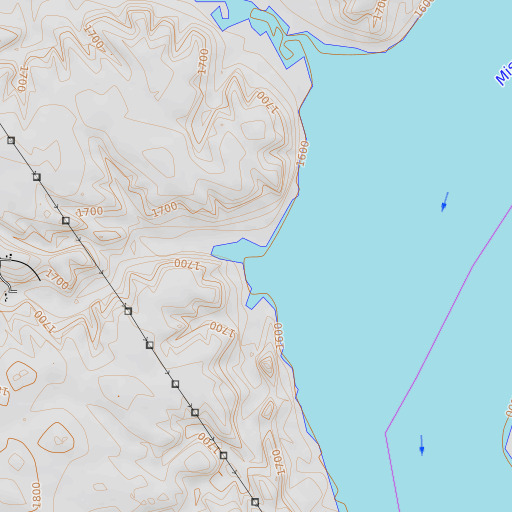OpenTopoMap map of Fool Bear Creek, ND