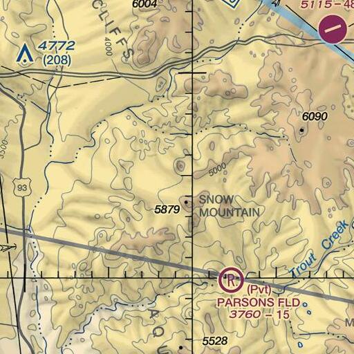 FAA VFR chart of Barrel Spring, AZ