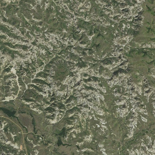 Aerial imagery of Tower Butte, ND