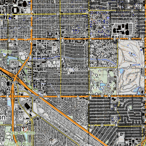 OpenTopoMap map of Robison Elementary School, AZ
