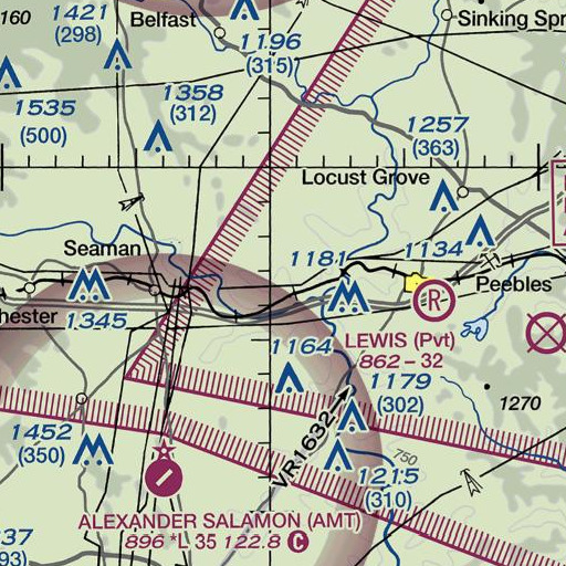 FAA VFR chart of Big Run, OH