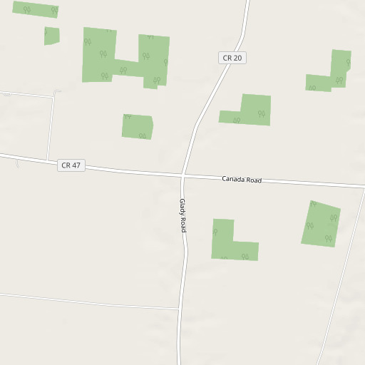 OpenStreetMap map of Glady Church, OH