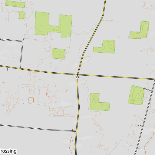 OpenTopoMap map of Glady Church, OH
