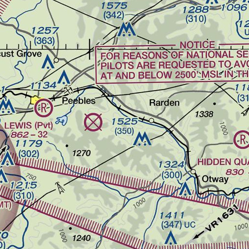 FAA VFR chart of Grassy Hill, OH