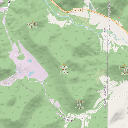 OpenStreetMap map of Grassy Hill, OH