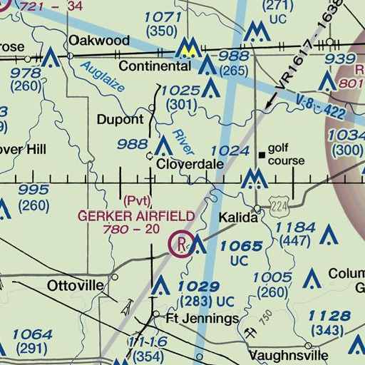 FAA VFR chart of Holden Cemetery, OH