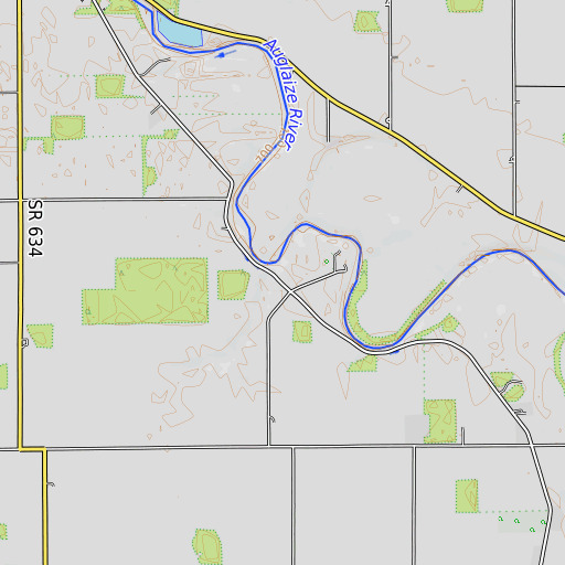 OpenTopoMap map of Holden Cemetery, OH