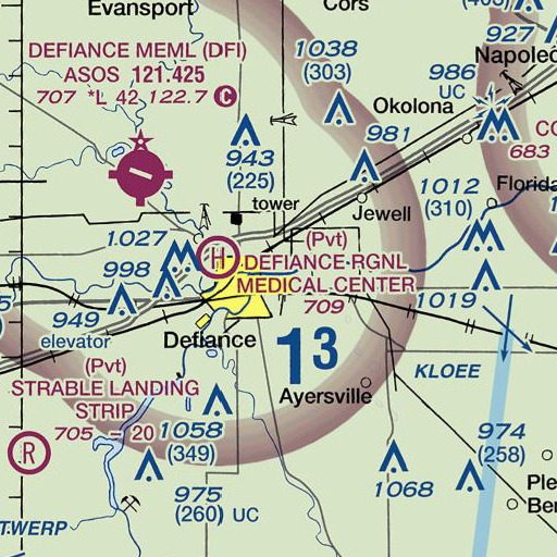 FAA VFR chart of Island Park, OH