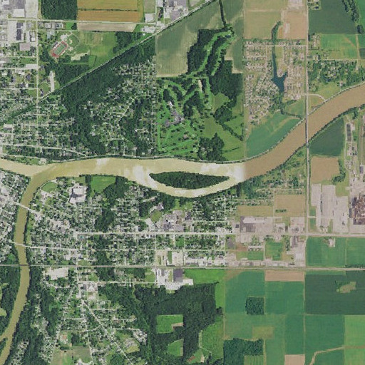Aerial imagery of Island Park, OH