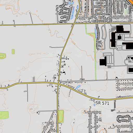 OpenTopoMap map of Pearson Cemetery, OH