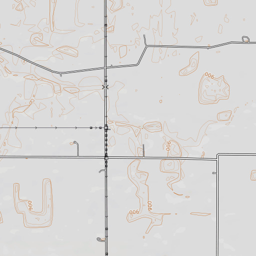 OpenTopoMap map of Prairie Run, OH