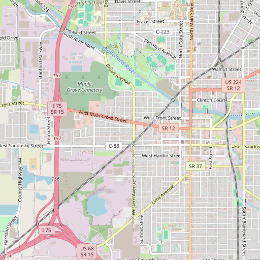 OpenStreetMap map of Saint Michael School, OH