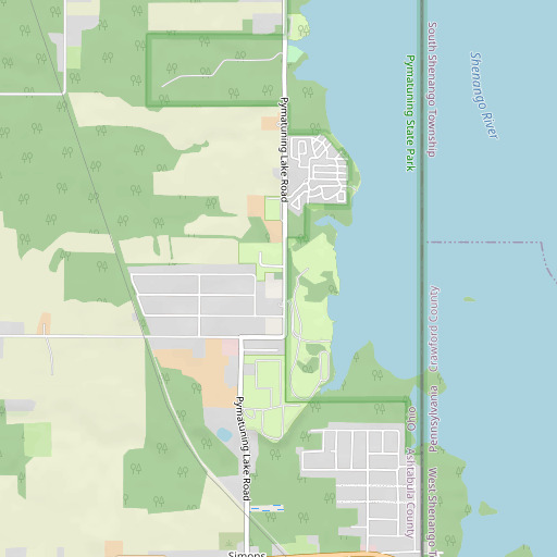 OpenStreetMap map of Simons Cemetery, OH