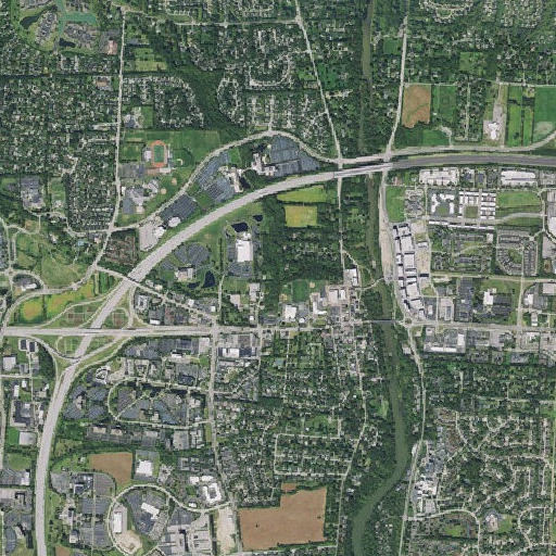 Aerial imagery of South Fork Indian Run, OH