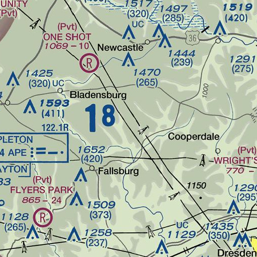 FAA VFR chart of Perry Chapel, OH