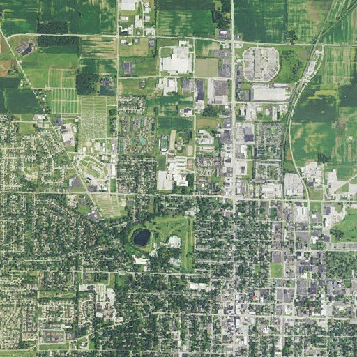 Aerial imagery of Bowling Green High School, OH