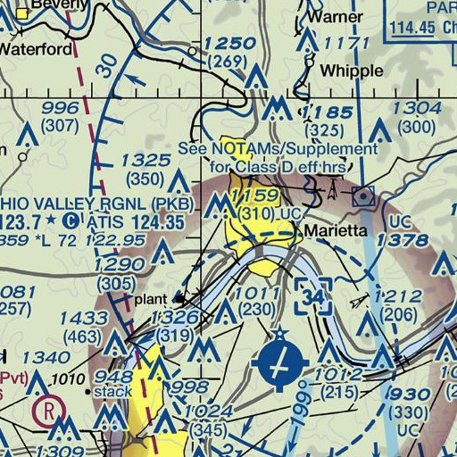 FAA VFR chart of Mount Everett, OH