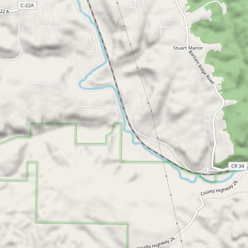 OpenStreetMap map of Gungeon Hollow Run, OH