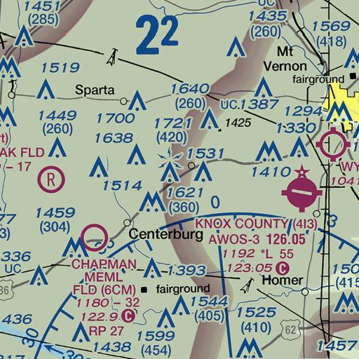 FAA VFR chart of Updike School (historical), OH