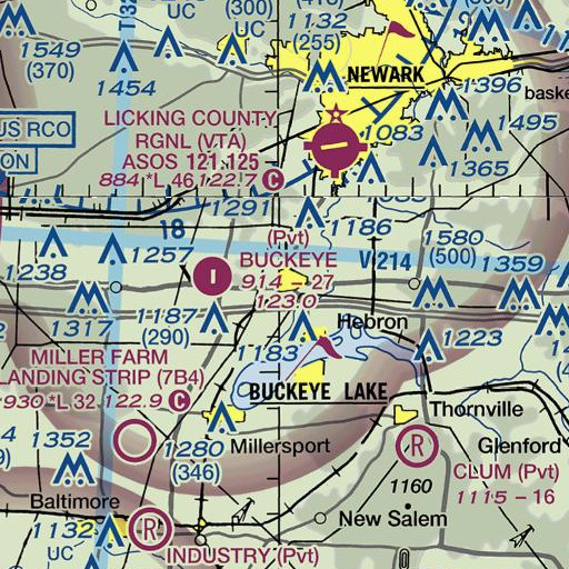 FAA VFR chart of Hebron Elementary School, OH