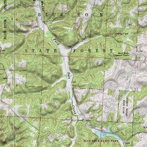 USGS 24K topo map of Quailtrap School (historical), OH