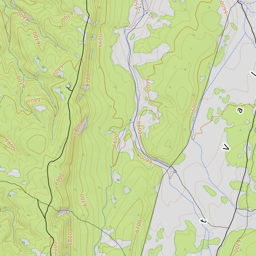 OpenTopoMap map of Round Valley, AZ