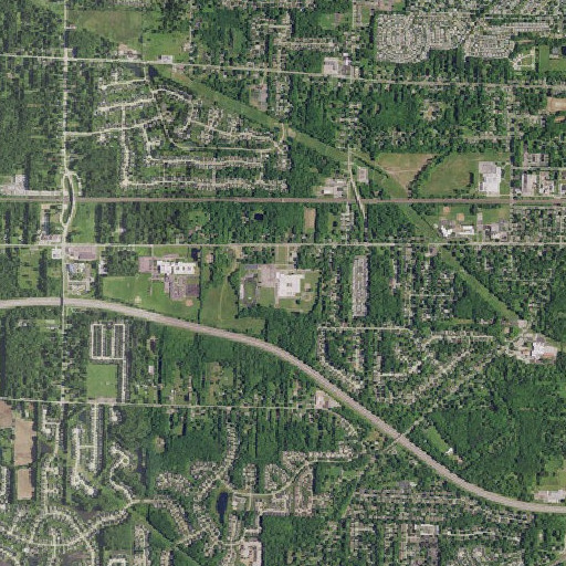 Aerial imagery of Olmsted Falls High School, OH