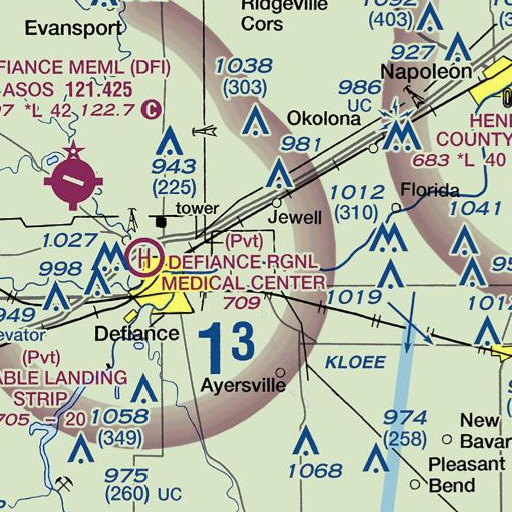 FAA VFR chart of Independence, OH
