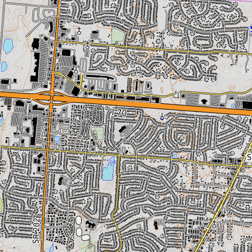 OpenTopoMap map of Rushmore Park, OH