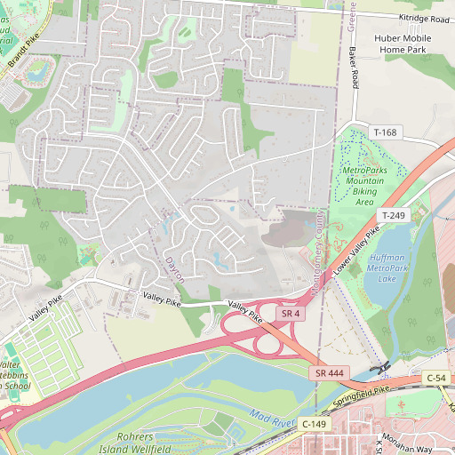 OpenStreetMap map of Wrightgate Industrial Park, OH