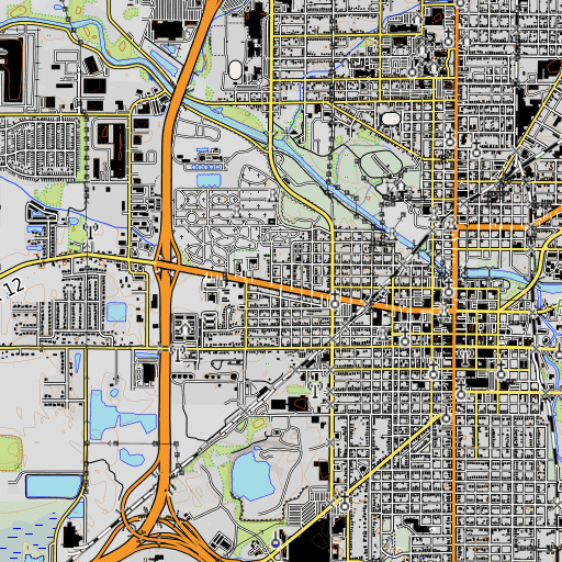 OpenTopoMap map of Howard Run, OH