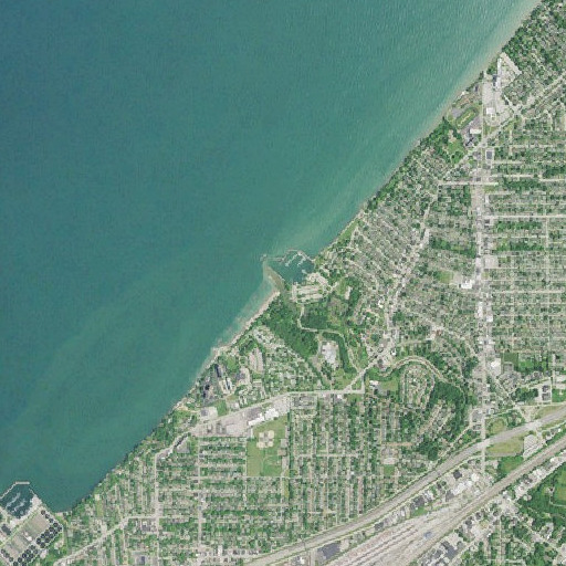 Aerial imagery of Euclid Creek, OH