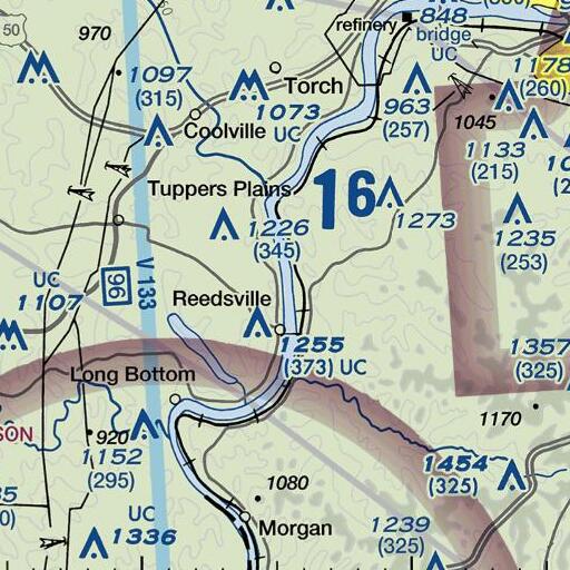 FAA VFR chart of Sugarcamp Run, OH
