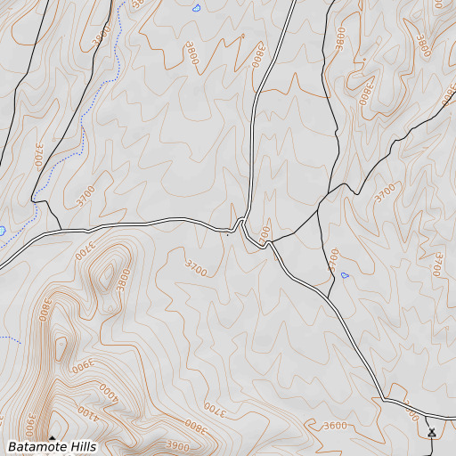 OpenTopoMap map of Batamote Ranch, AZ