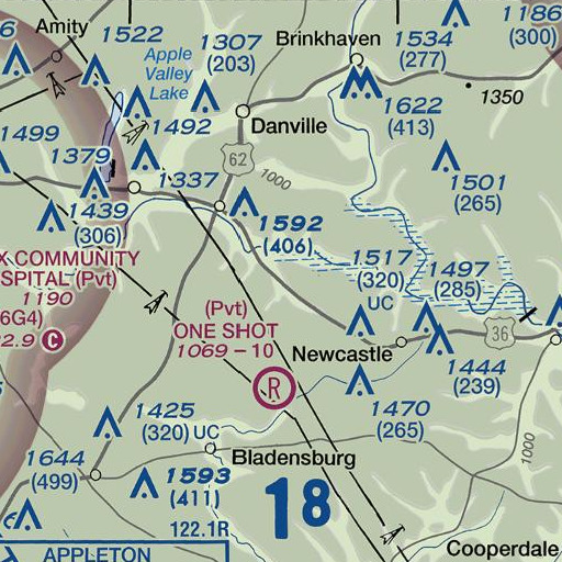 FAA VFR chart of Dry Run, OH