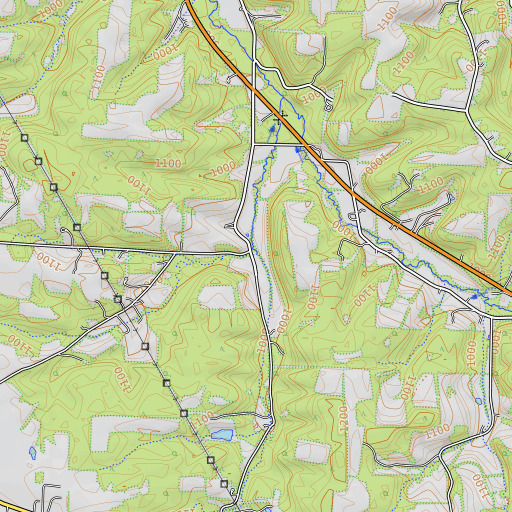 OpenTopoMap map of Jug Run, OH