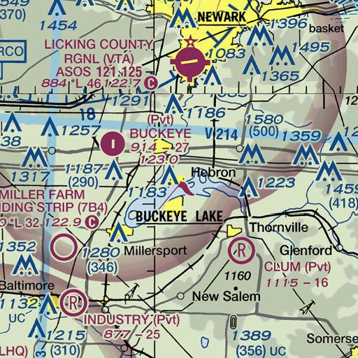 FAA VFR chart of Observatory Hill, OH